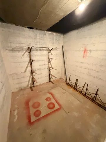 Concrete walls and flooring