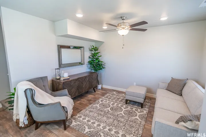 Wood-finish flooring throughout