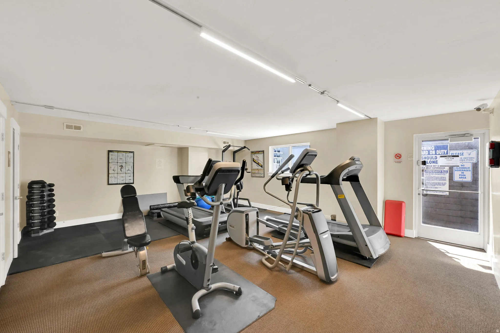 Fitness area located on 4th floor
