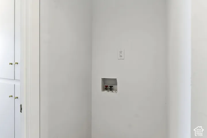 Built-in cabinetry with brass-tone hardware
