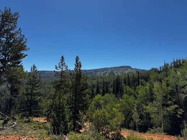 View from the lot of the ski slopes