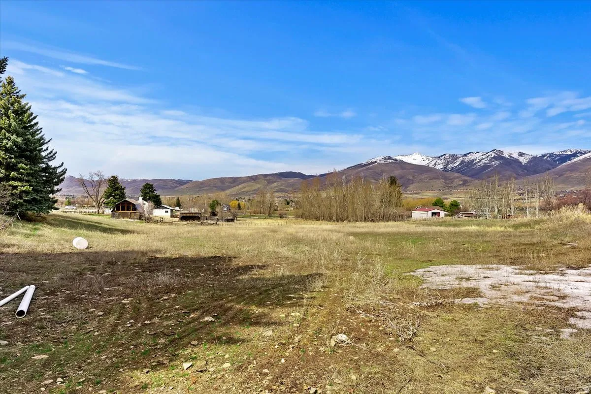Expansive open terrain with distant snow-capped mountains