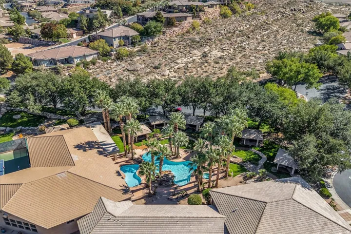 Aerial view of amenities