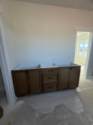 Dual vanity base with integrated storage