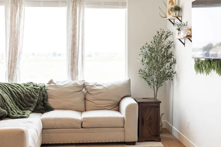 Large window bank providing ample natural light