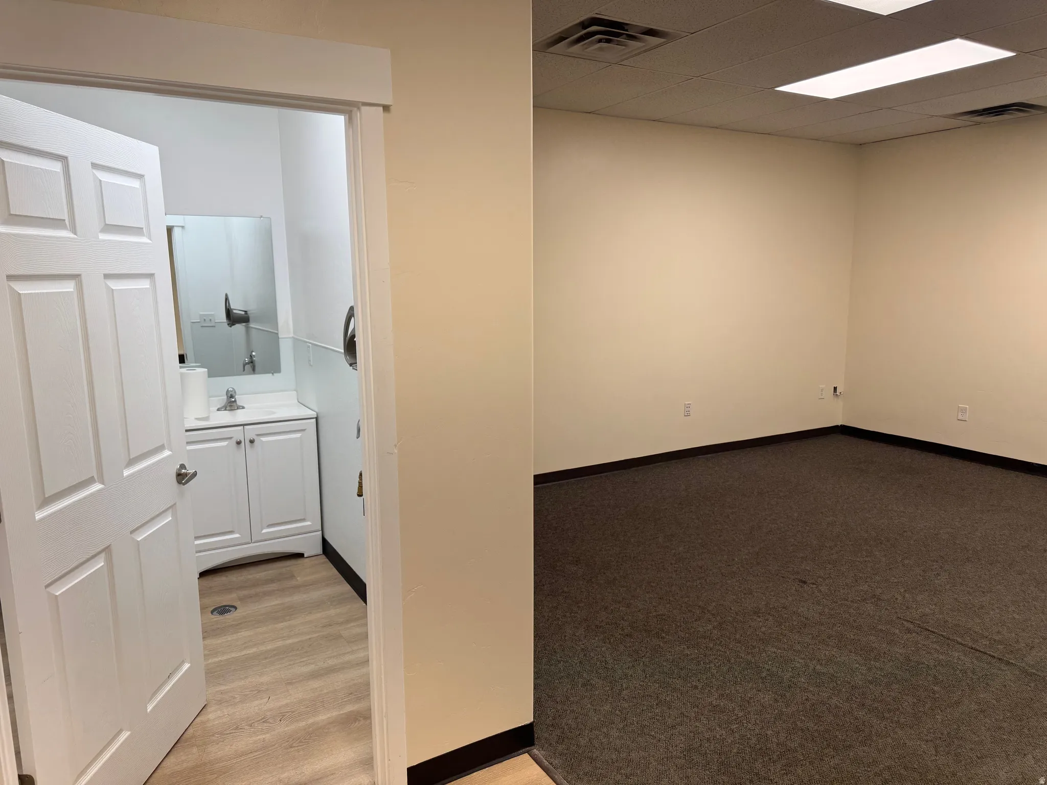 Bathroom and back flex area