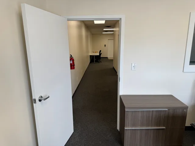Hallways leading to Private Offices and back flex area