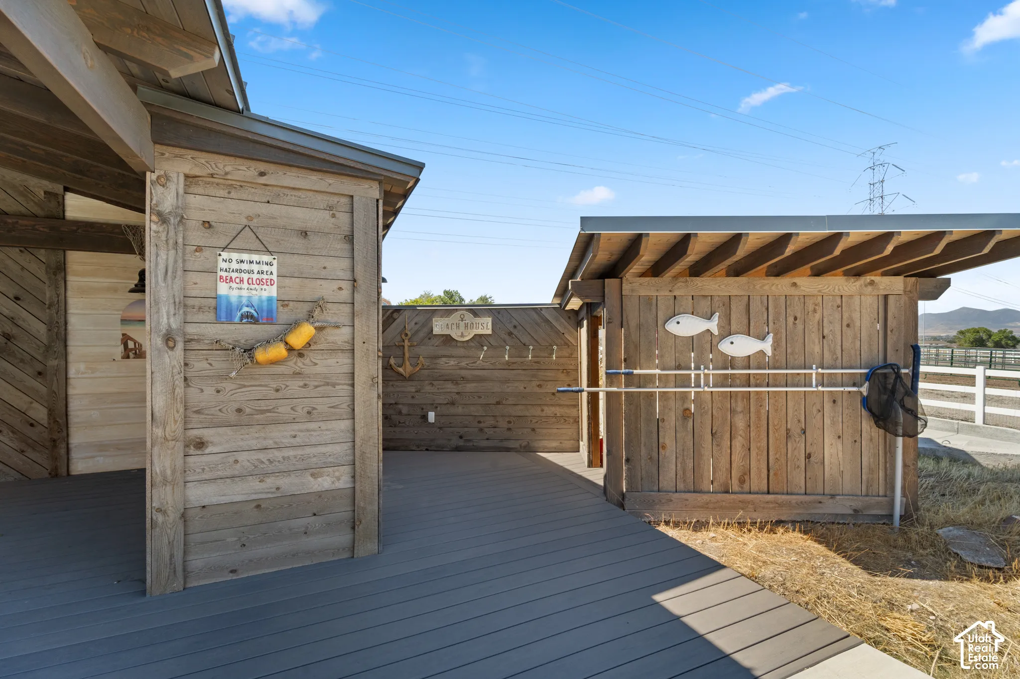 Outdoor decking with composite material