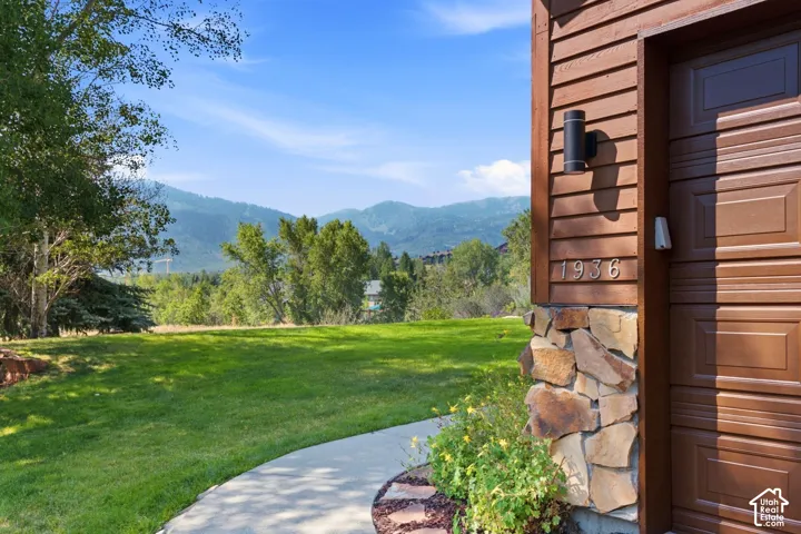 View from the pathway to the front door.