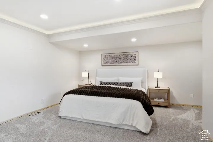 Guest Bedroom on the main level with tons of natural light, and spectacular views of the Canyons and Park City Ski Resorts.