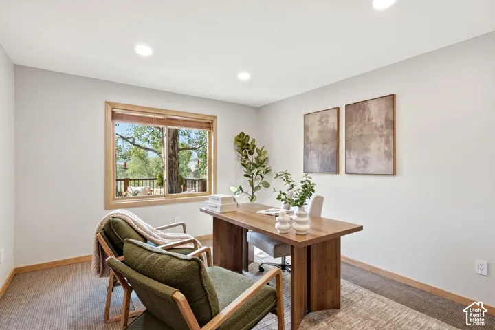This flex room on the main level of the home can be used as an office, TV room, game room, or additional bedroom.