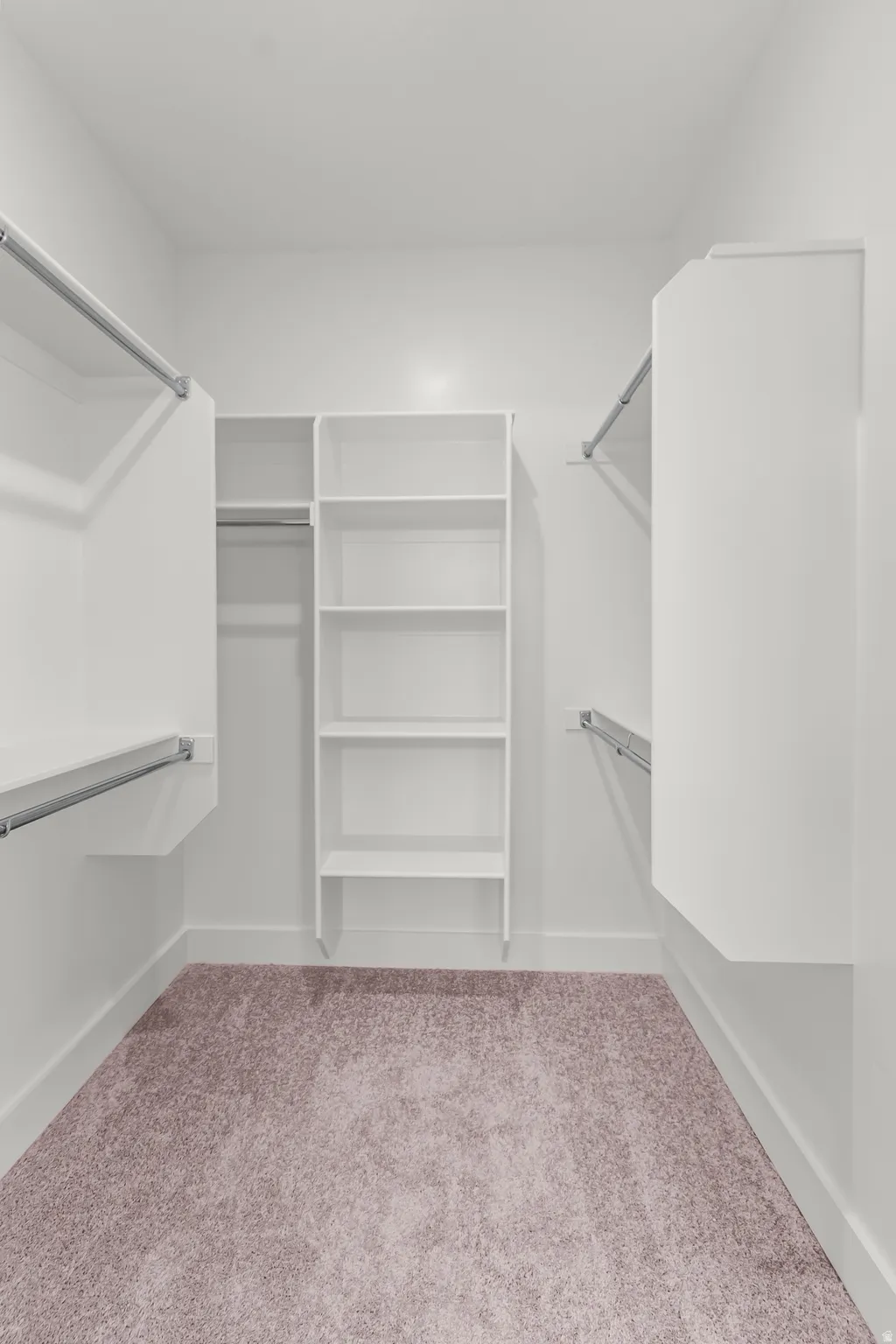 Walk-in closet with built-in shelving