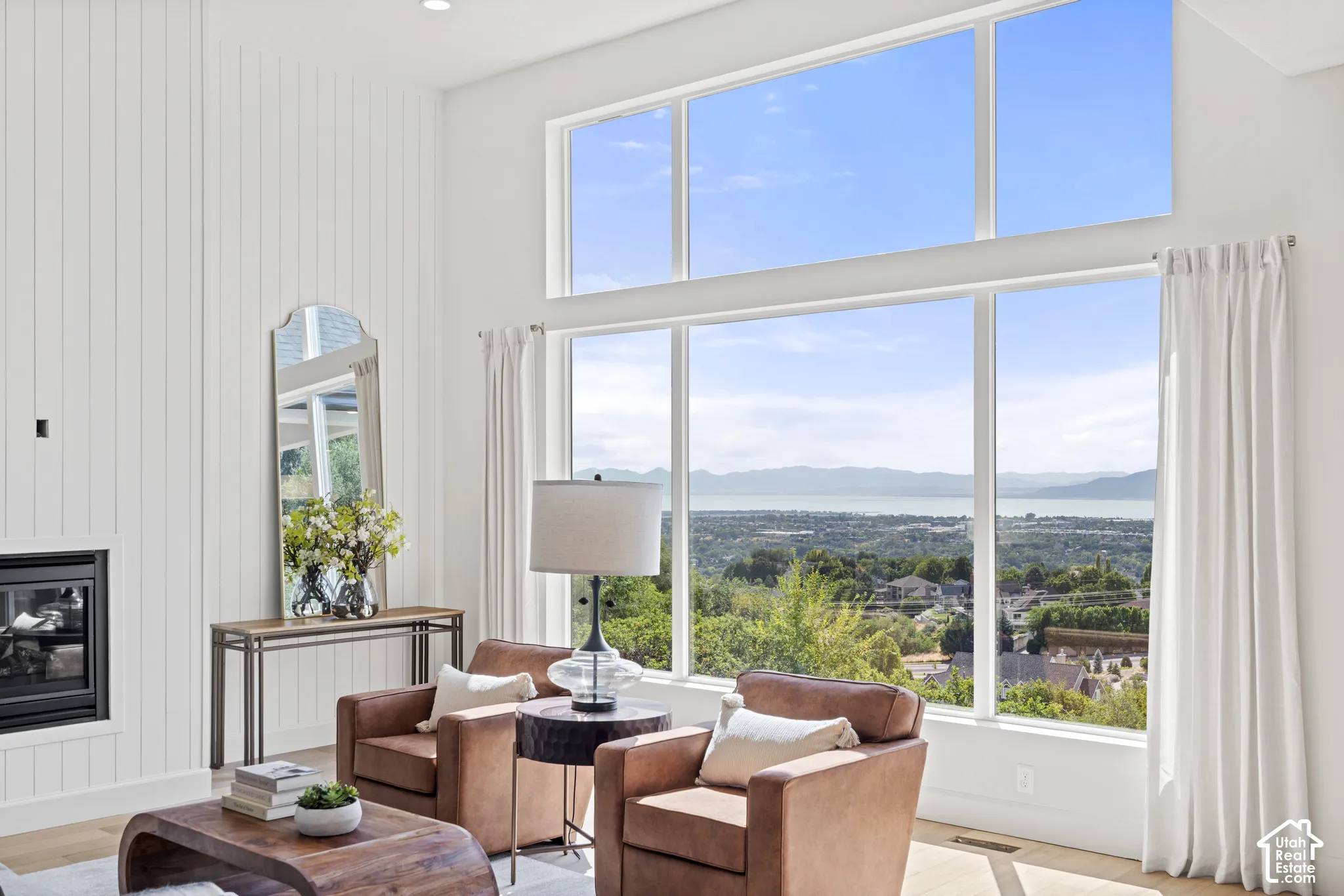 Soaring ceilings with transom windows