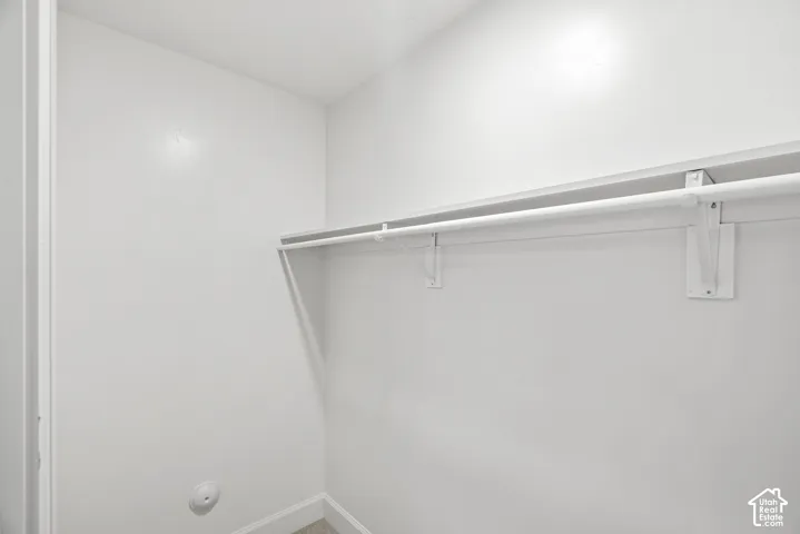 Built-in shelving with hanging rod