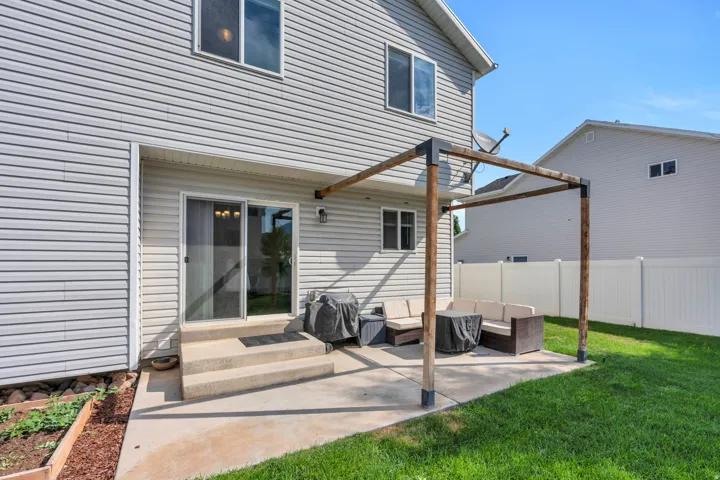 Patio with seating area