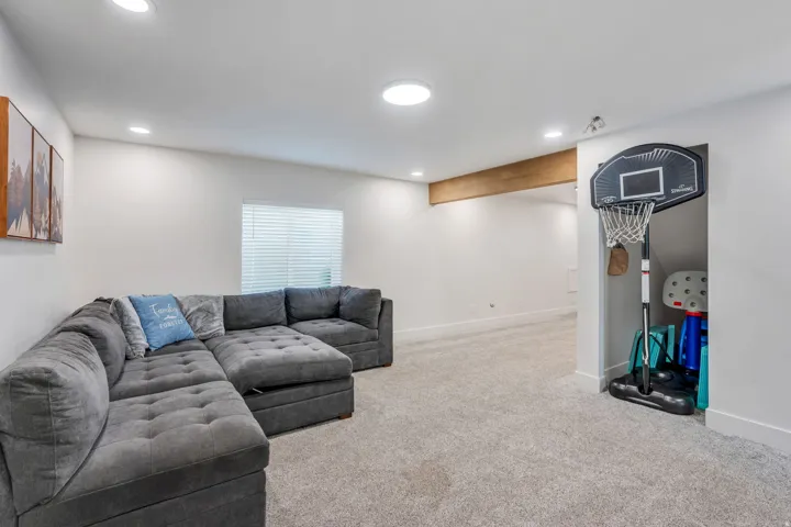 Recessed lighting in family room