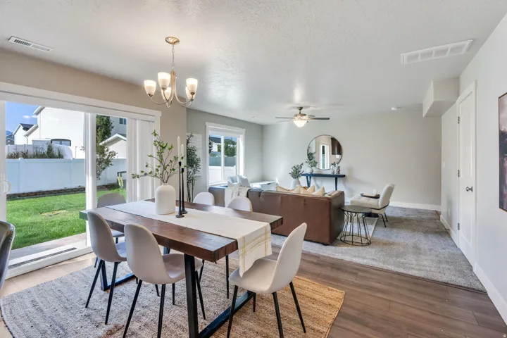 Great entertaining space with access to the backyard