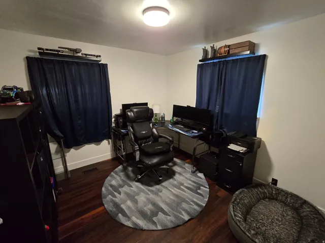 Hardwood-style flooring throughout