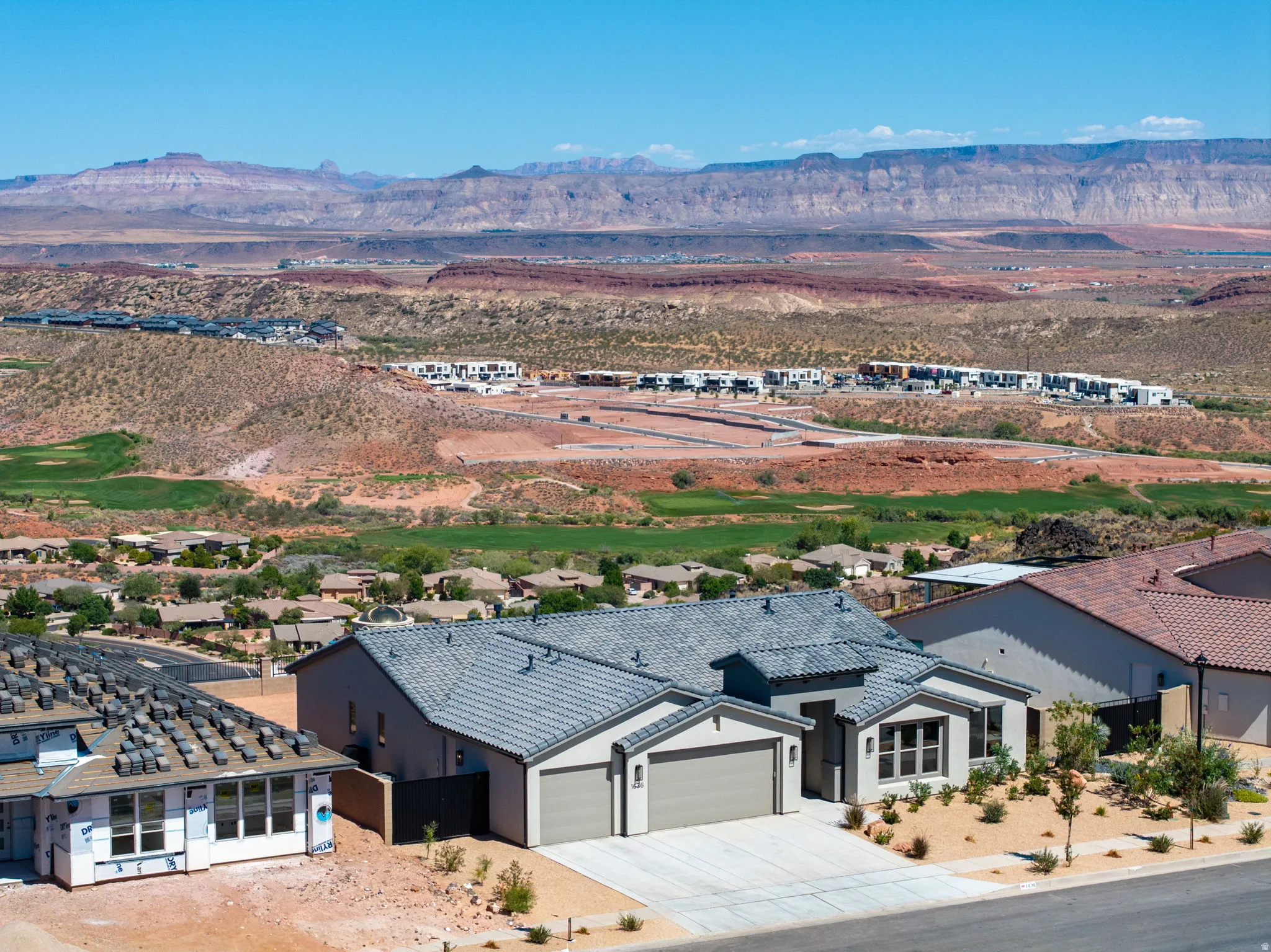 View looking across Coral Canyon golf course