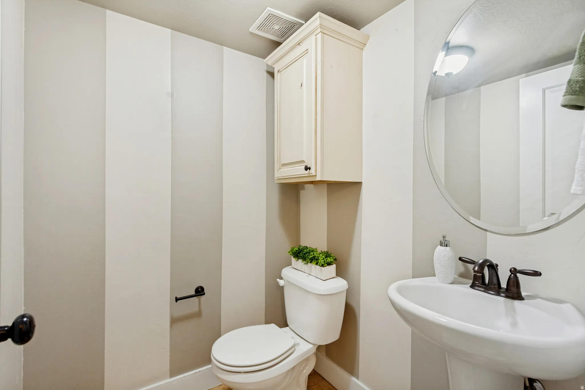 Half bathroom on main level