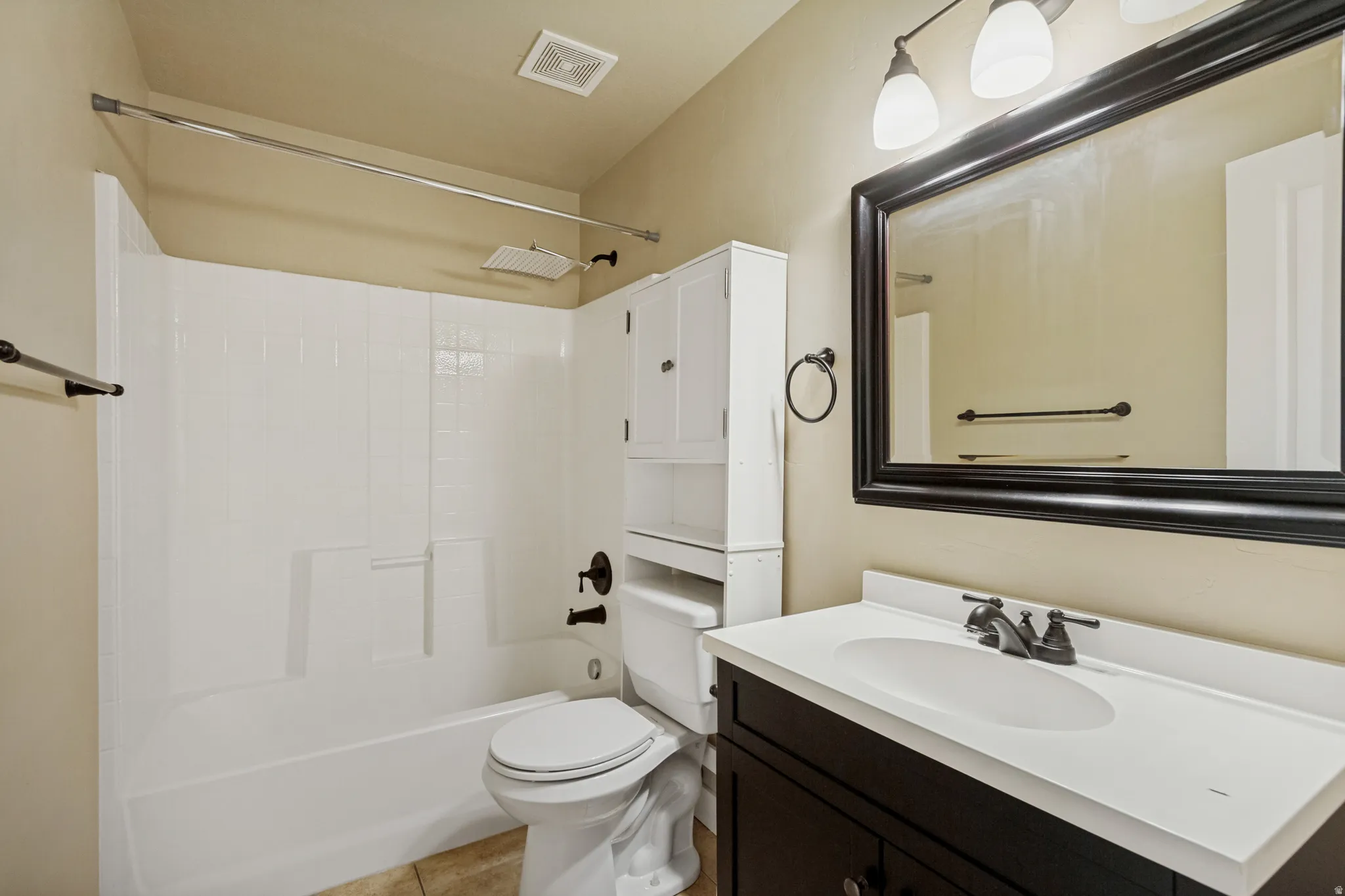 Basement bathroom with tub/shower combo