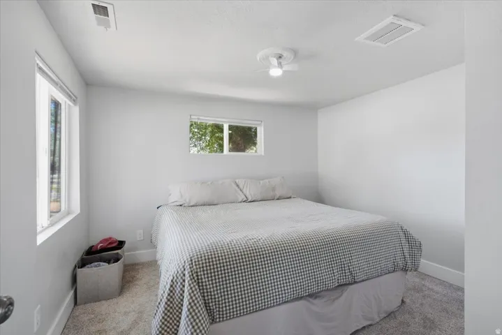 Bedroom freshly painted with brand new carpet
