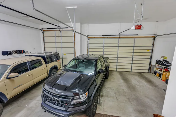 Four car attached garage.