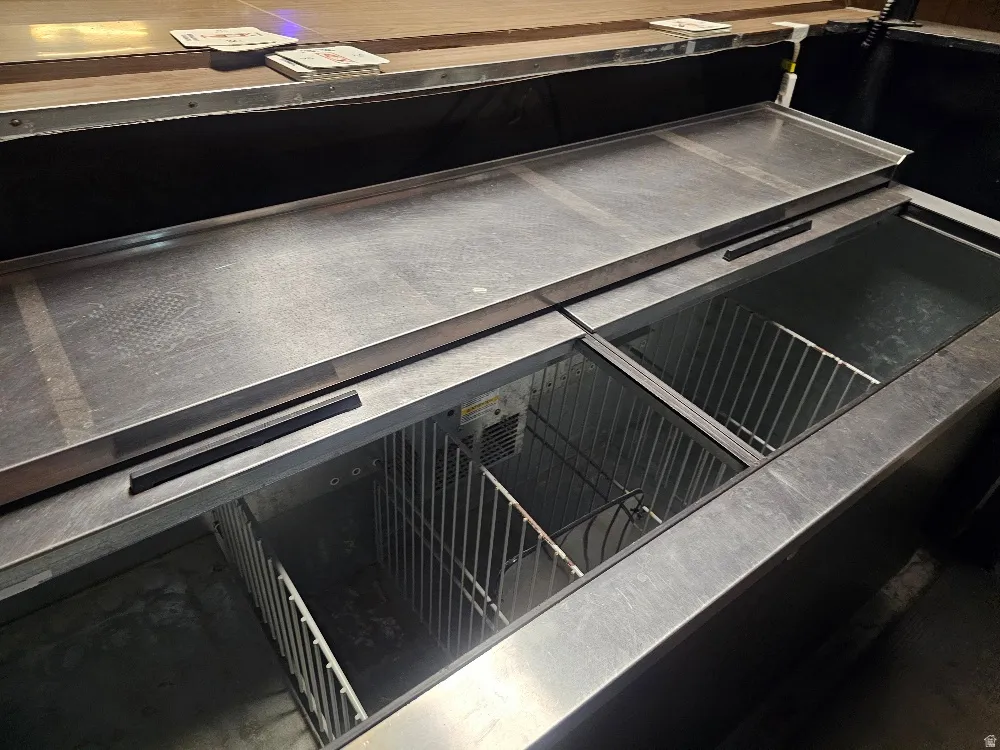 Stainless sinks and coolers included