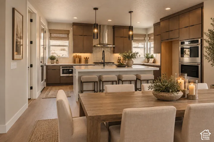 AI Staged Photo of Kitchen & Dining Areas