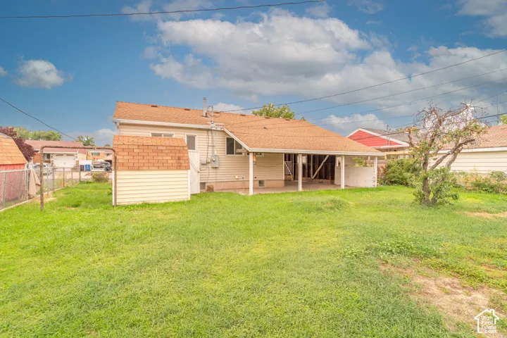 Back of House with Fenced Yard and Automatic Sprinklers