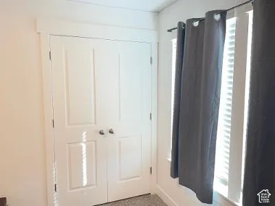 White panel doors with brushed nickel hardware