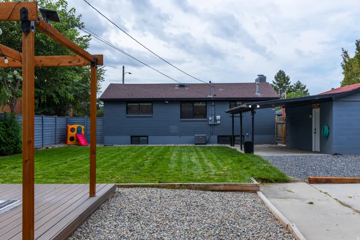Large Backyard with Covered Patio, Pergola/Firepit, Large Storage Shed, Large Concrete Pad, and Chicken Coop