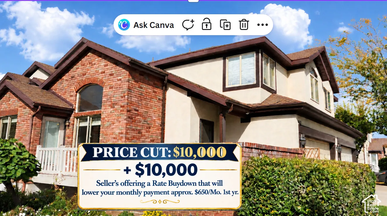 Multi-level exterior featuring a combination of brick and stucco siding, peaked rooflines, and a raised front porch
