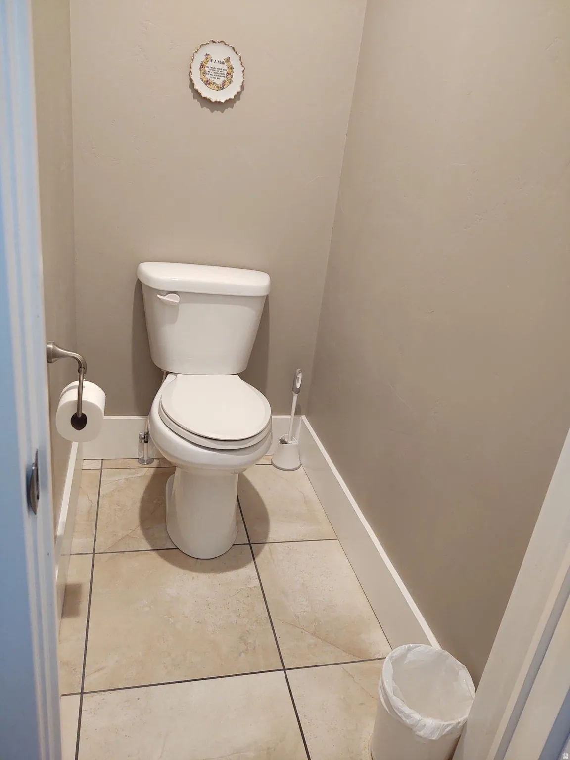 Tile flooring with dark grout