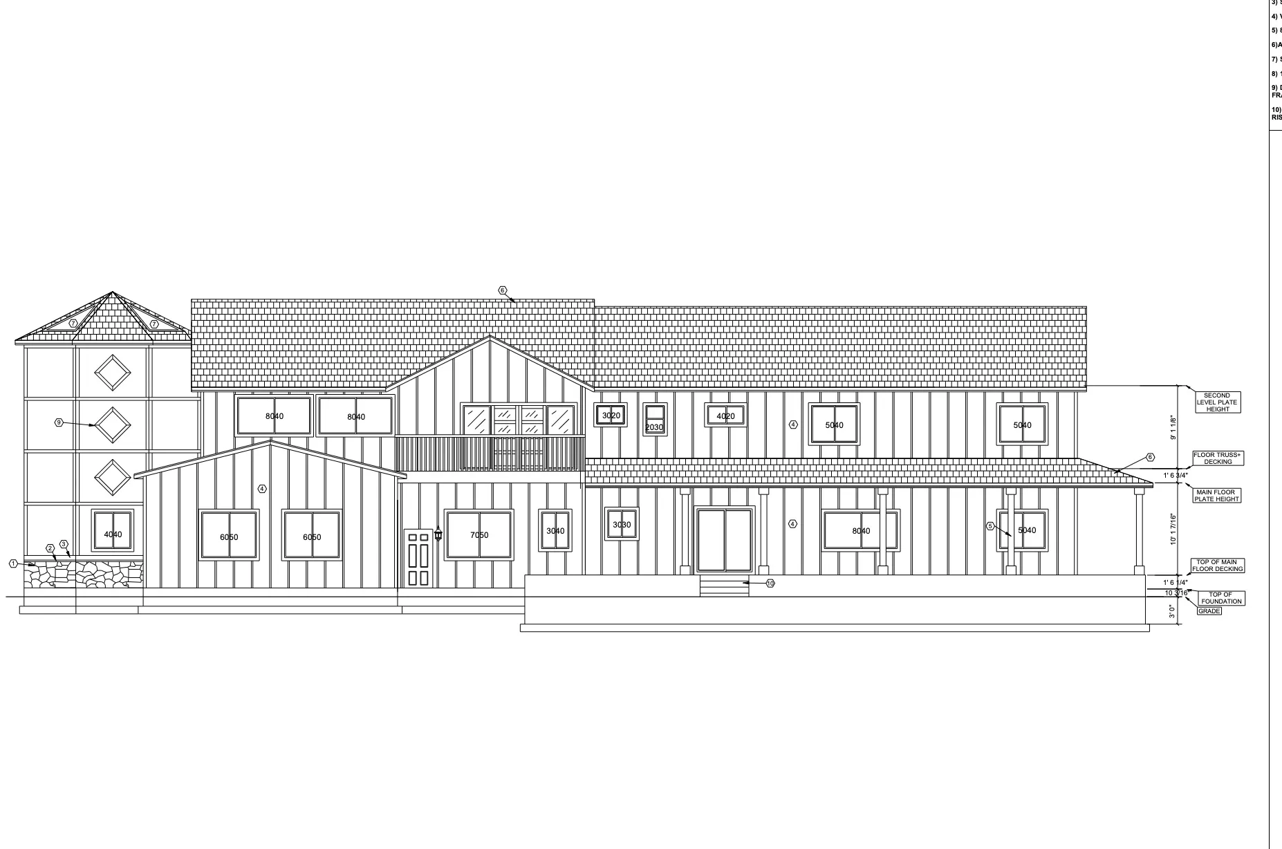 Architectural Drawing. Representing the property's exterior elevation with relevant dimensions and specifications