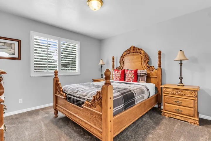 Wall-to-wall carpeting and a ceiling-mounted light fixture