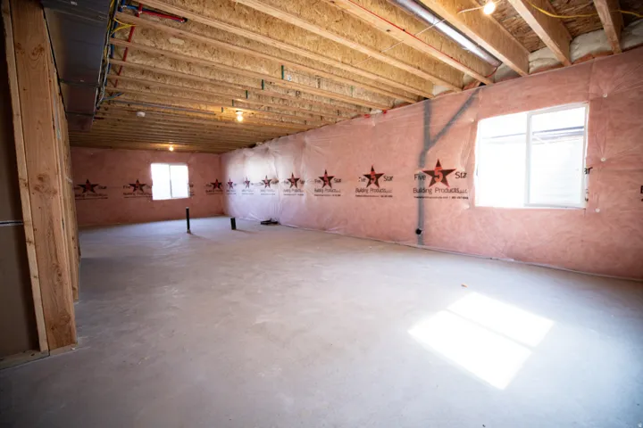 View of unfinished basement