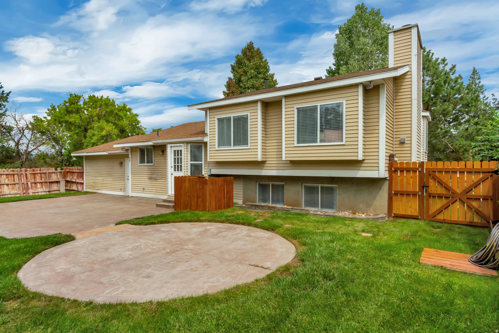 Expansive backyard with great patio space