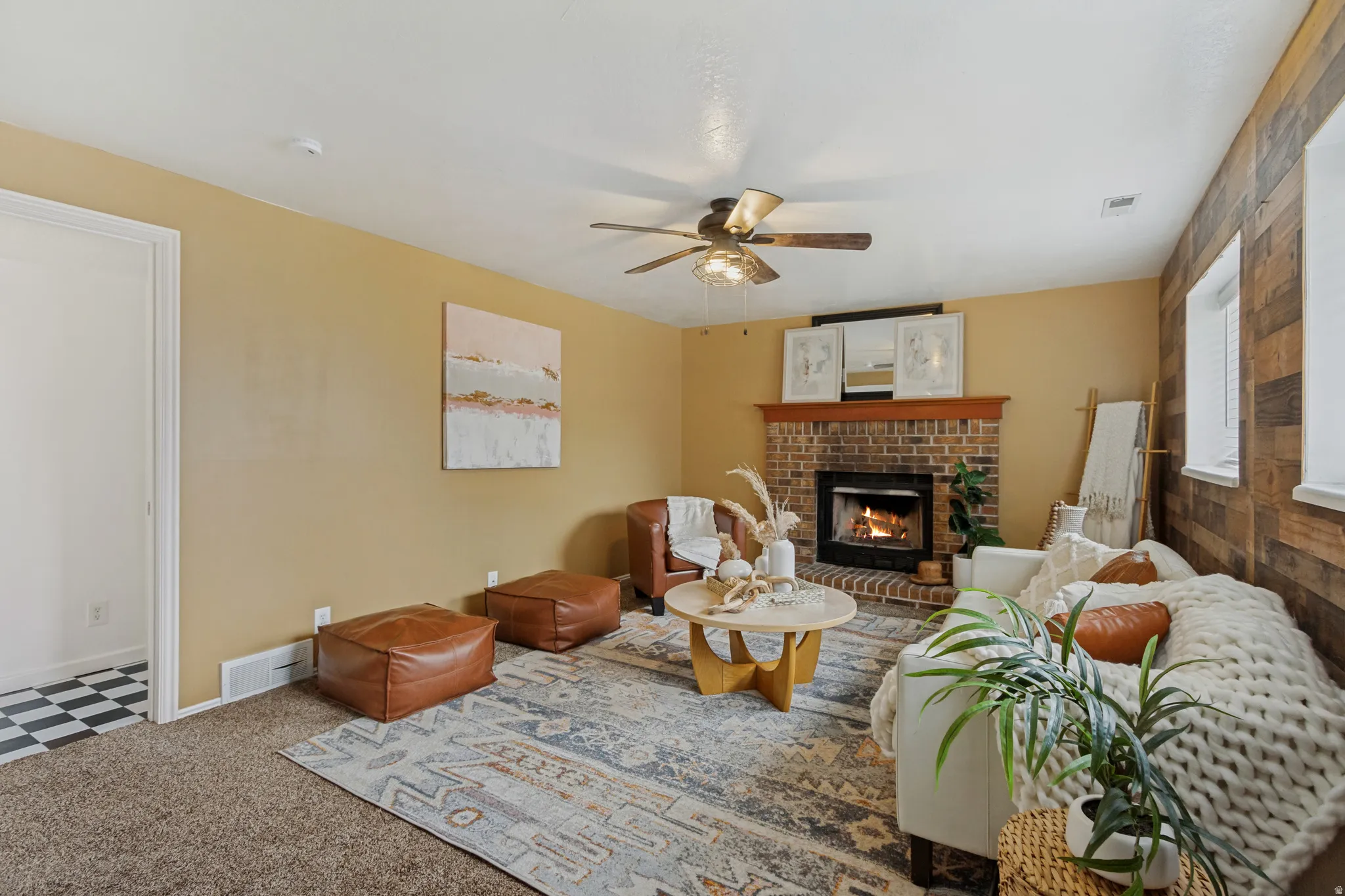 Family space with access to second bath and basement
