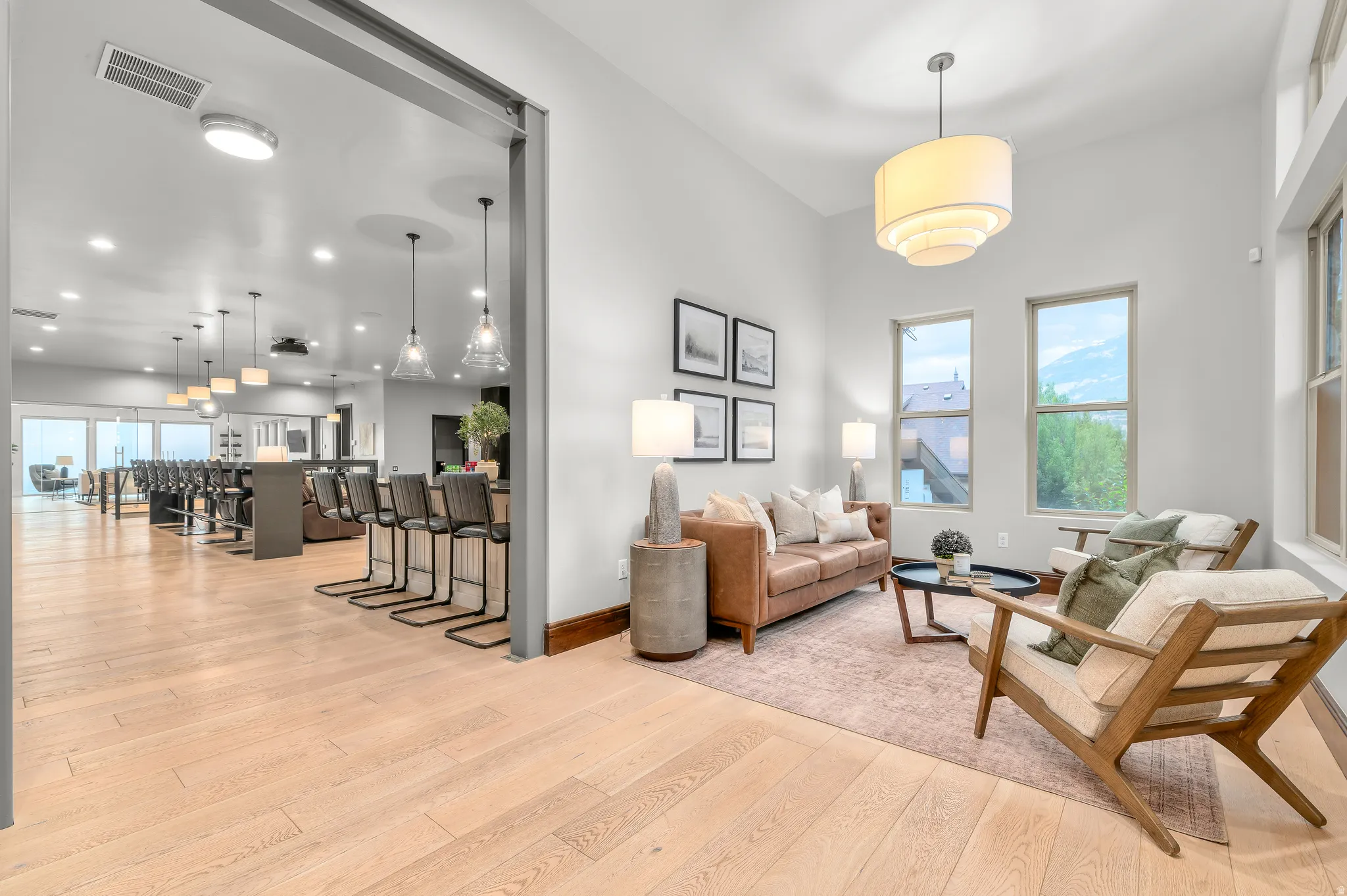 Hardwood-style flooring throughout