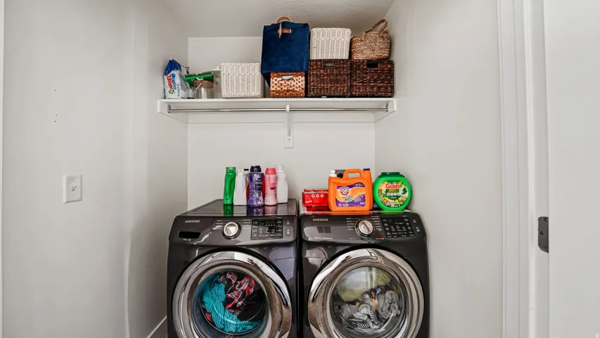 2nd Floor Laundry - Dedicated laundry area featuring a built-in white shelf