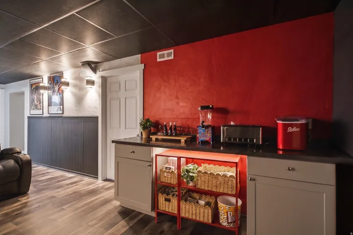 Snack bar in the Theater Room