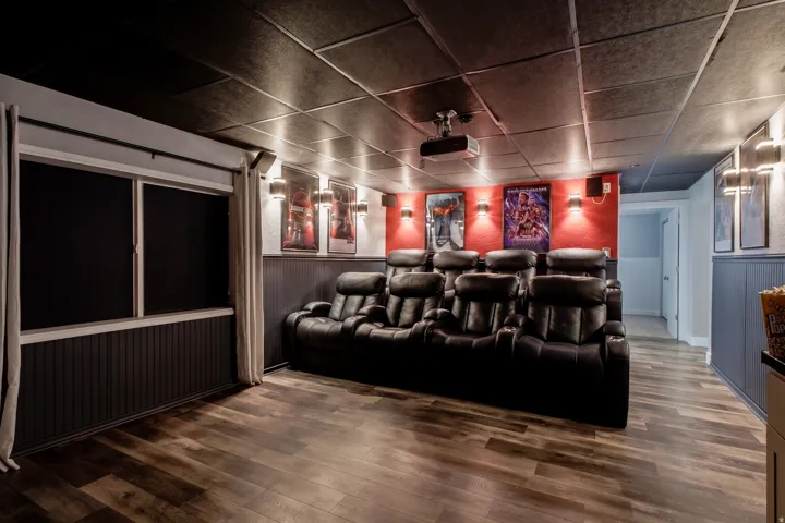 Dedicated HOME THEATER with a sound system