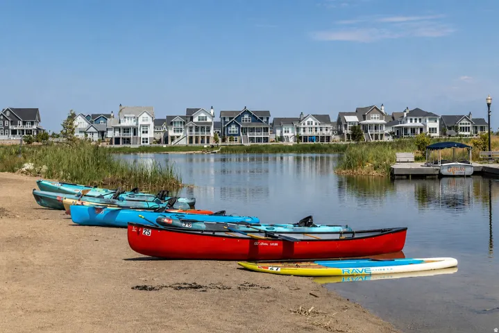 Enjoy kayaking, paddleboarding, etc., on Oquirrh Lake