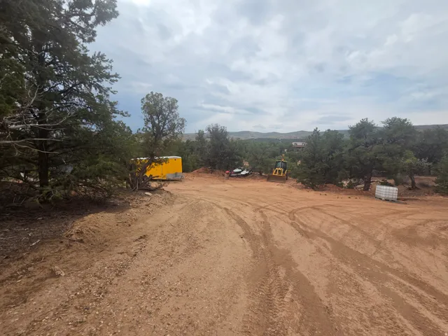 Nice excavated flat areas and driveway