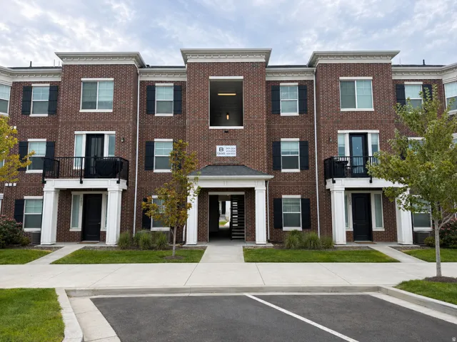 Brick exterior with contrasting white trim