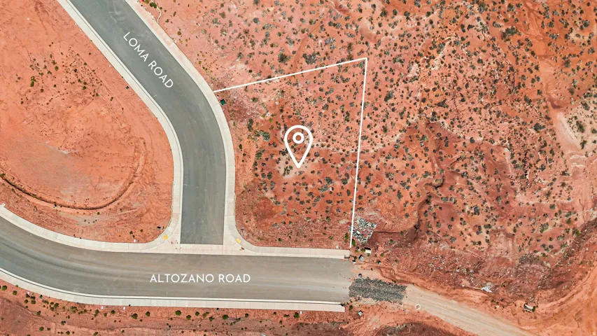Site Plan. Overhead depiction of the property boundaries and intersecting roadways