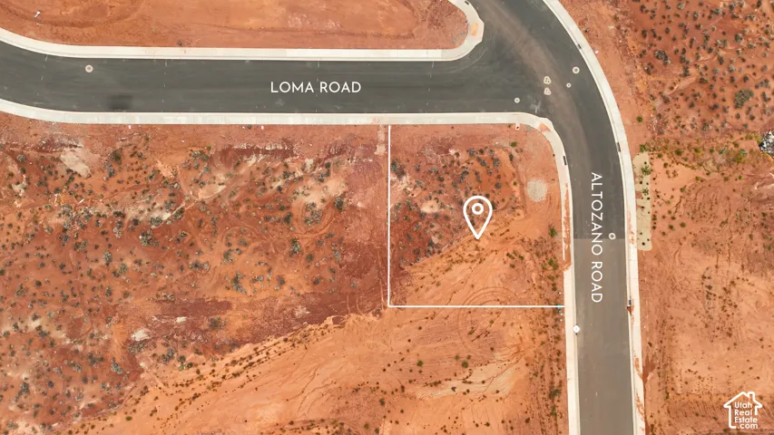 Aerial Site Plan. Illustrating the property's boundaries and surrounding road infrastructure