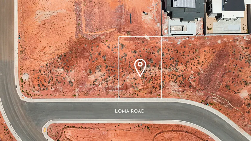 Aerial Map. Depicting the location of the property with a pin icon and its proximity to Loma Road