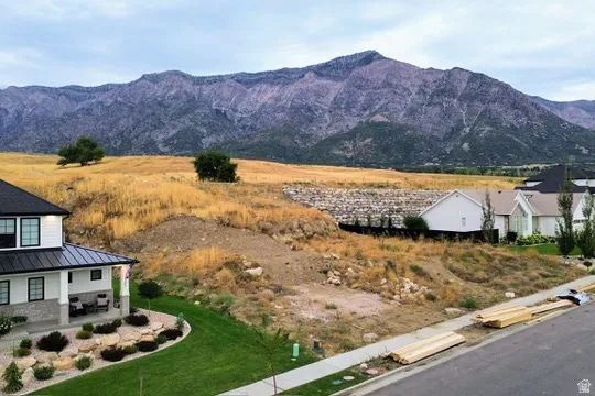 Mountain backdrop with natural terrain